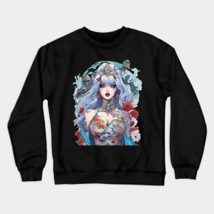 Anime Depressed Girl Crewneck Sweatshirt